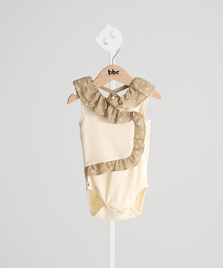 Main | Toddler Wave Series - Backless Lotus Leaf Bodysuit | Lotus Leaf Splicing | 100% Organic Cotton