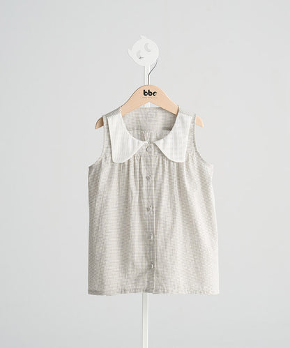 Main | Girls Sicilian shirt vest | Collar | 100% organic cotton