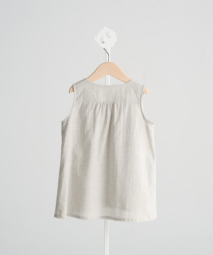 Main | Girls Sicilian shirt vest | Collar | 100% organic cotton