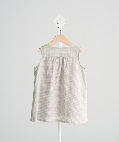Main | Girls Sicilian shirt vest | Collar | 100% organic cotton