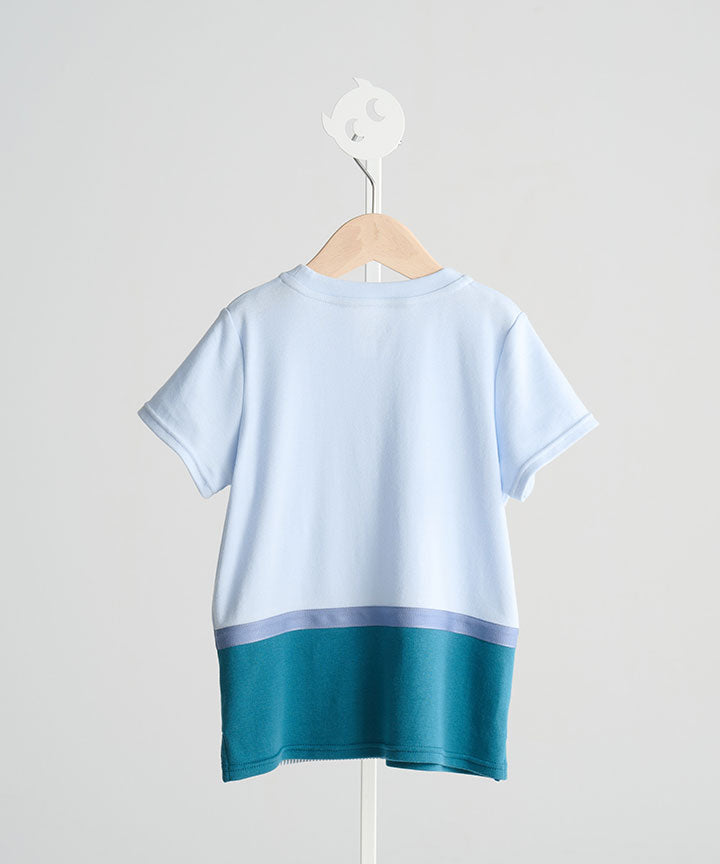 Hem spliced ​​pocket T-shrirt