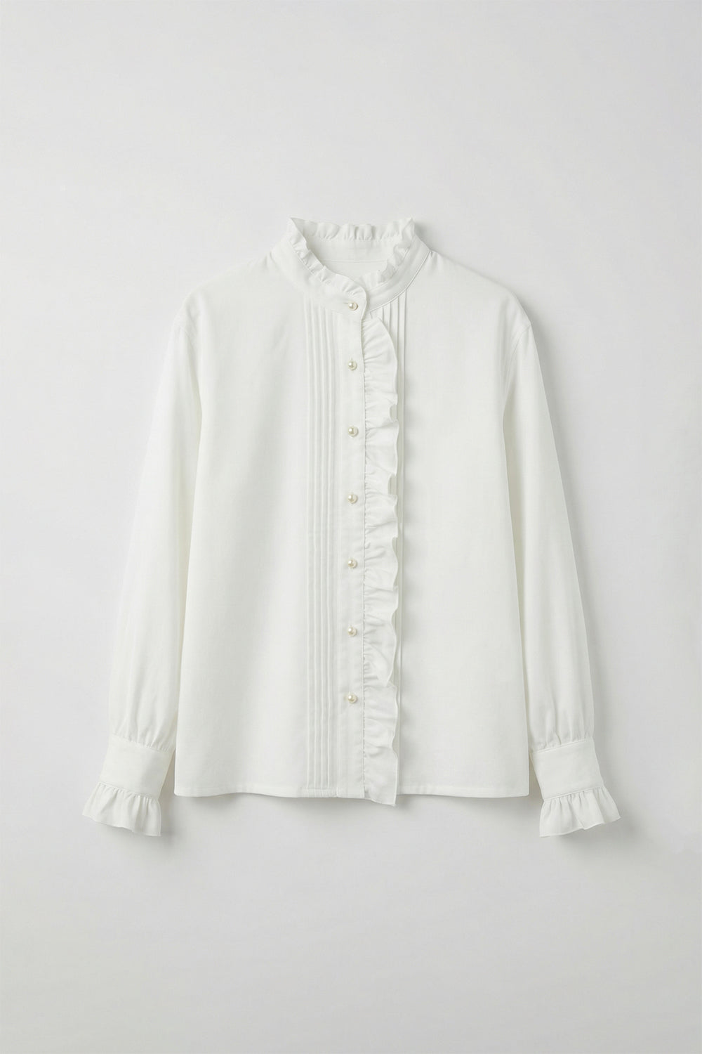 Main | Women｜Maison Pintuck 荷葉細摺襯衫 | 長袖細摺 拼接 | 100% 有機棉