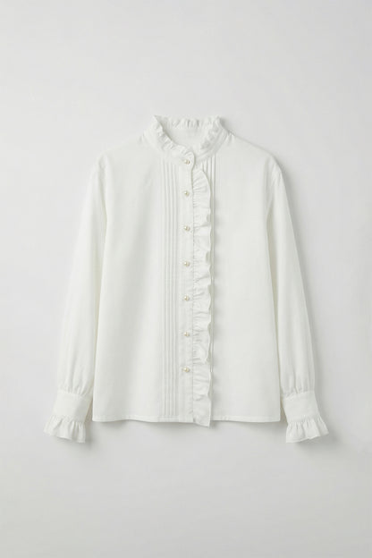 Main | Women｜Maison Pintuck 荷葉細摺襯衫 | 長袖細摺 拼接  | 100%有機棉