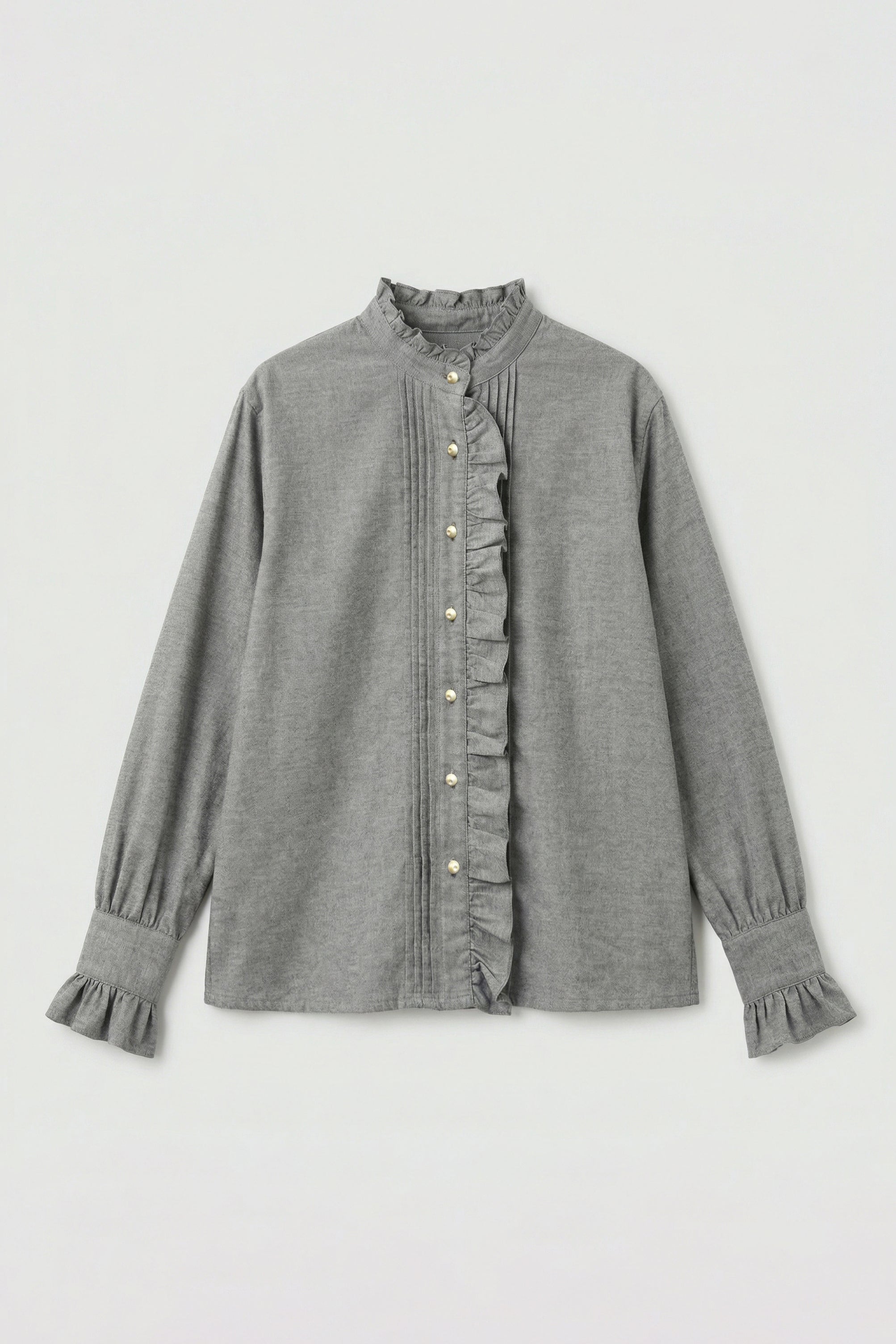 Main | Women｜Maison Pintuck 荷葉細摺襯衫 | 長袖細摺 拼接 | 100% 有機棉