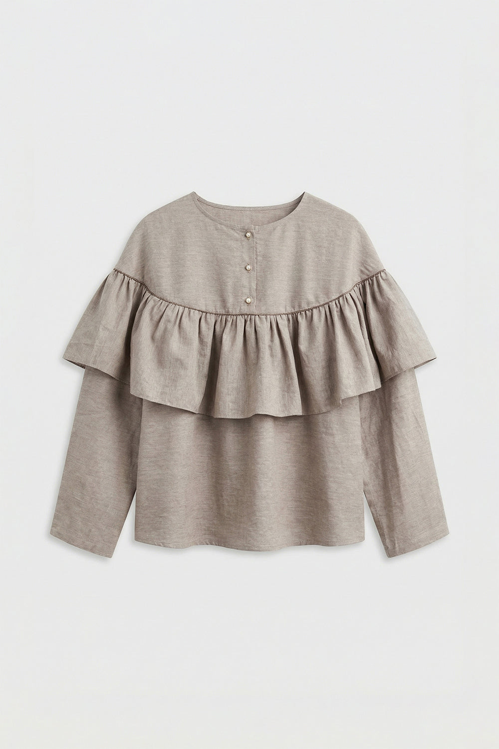 Main｜Women｜Elise Top 層次荷葉上衣 100％有機棉