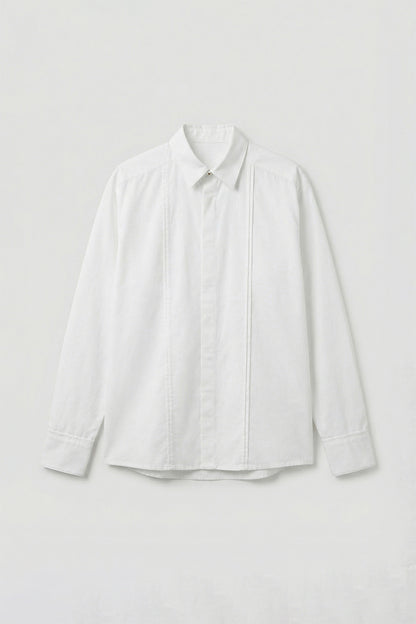 Main｜Men｜Monsieur 立體細摺襯衫襯衫