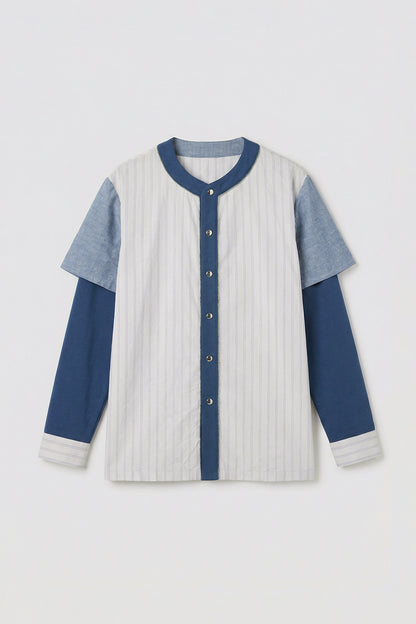 Main | Men｜Cozy Catcher 條紋拼接棒球風襯衫 100％有機棉