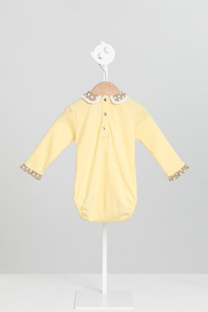 【預購】Main | 幼兒 Nord Petal包屁衣 | 長袖荷葉 點點 幾何 | 100%有機棉