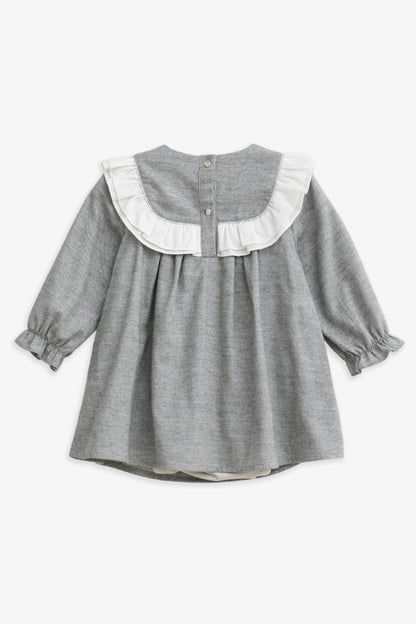 Main | 幼兒 Little Wishes 荷葉領金蔥蝴蝶結刺繡有機棉長袖洋裝