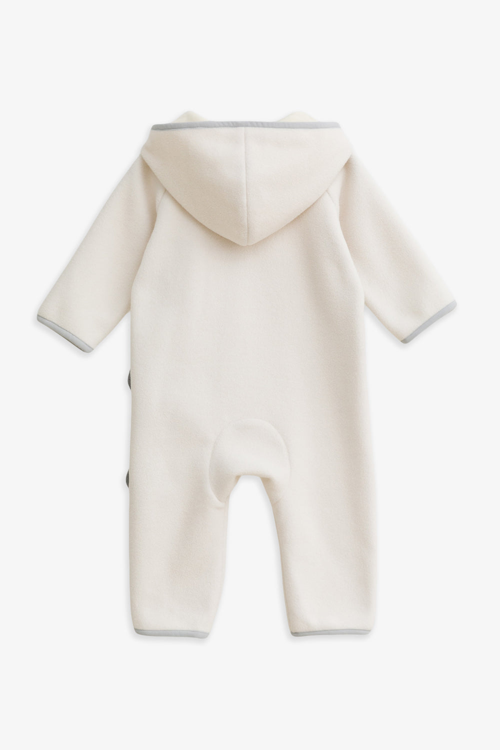 Luxury | 幼兒 Little Hopper 連帽斜開雪狼足跡刺繡長袖連身兔裝