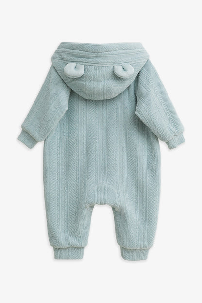 Luxury | 幼兒 Bear Hug 立體熊耳連帽雙拉鍊長袖連身兔裝