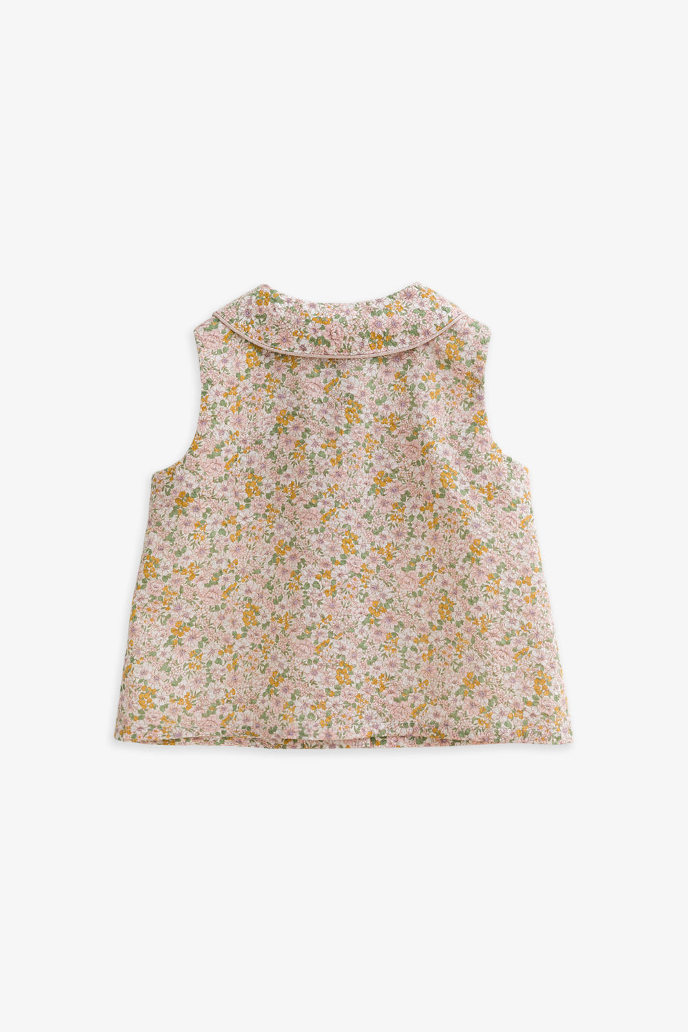 Luxury | 幼兒 Flora 花朵小翻領背心上衣