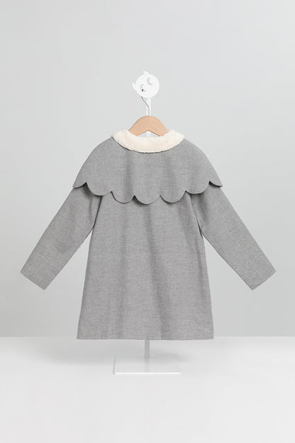 【預購】Main | 女童 Cupcake 花瓣兩件式外套 | 長袖貝殼領 花朵 可拆式 | 100%有機棉
