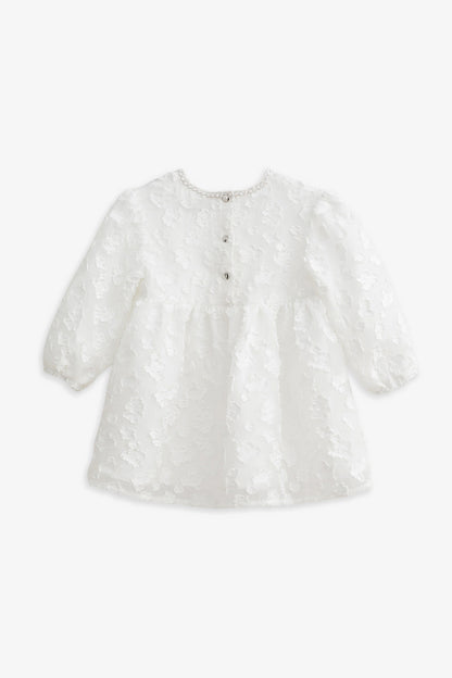 Luxury | 幼兒 Daisy Cloud 立體雲朵紋理蓬鬆長袖洋裝