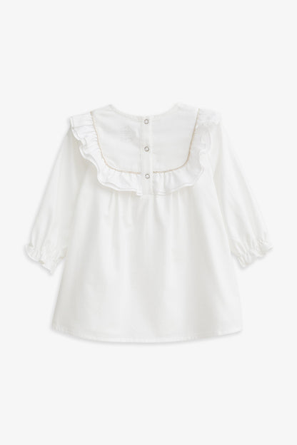 Main | 幼兒 Little Wishes 荷葉領金蔥蝴蝶結刺繡有機棉長袖洋裝