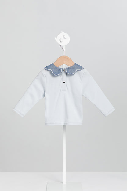 Main | 幼兒 珍珠花瓣領上衣 | 長袖花瓣領   | 100%有機棉