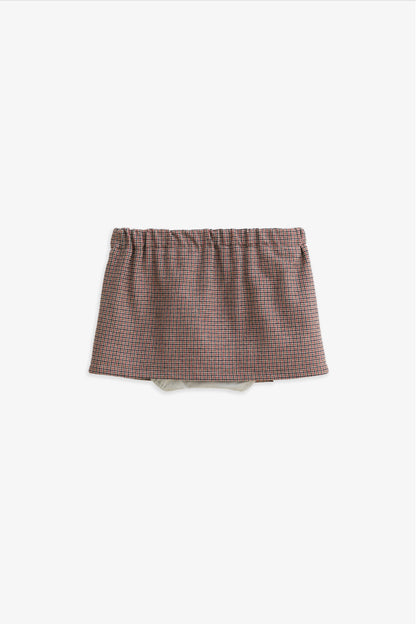 Luxury | 幼兒 Lottie 千鳥格荷葉蝴蝶結活摺包屁裙