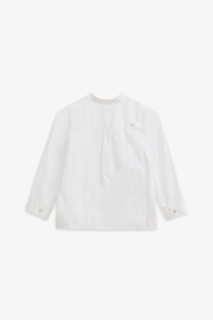 【預購】Main | 男童 Heritage Collar 立體剪裁小翻領 LOGO刺繡長袖襯衫 | 100％有機棉