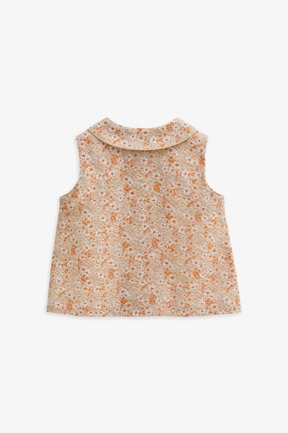 Luxury | 幼兒 Flora 花朵小翻領背心上衣