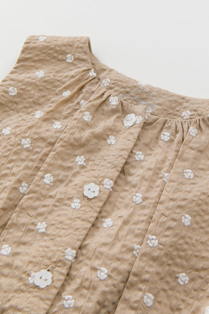 Luxury | 幼兒 Meadow 荷葉花朵刺繡上衣