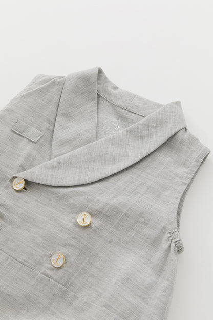 Main | Toddler Formal Wear Series - Bunny Jumpsuit with Loofah Collar | Formal Occasions | 100% Organic Cotton