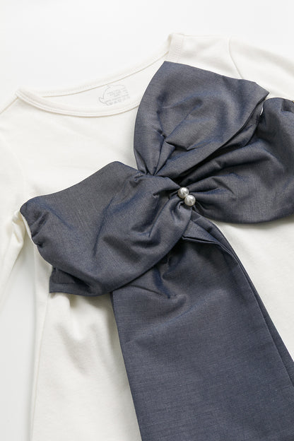 Main | 女童 Rubans Pearl蝴蝶結上衣 | 長袖蝴蝶結 立體剪裁 珍珠 | 100%有機棉