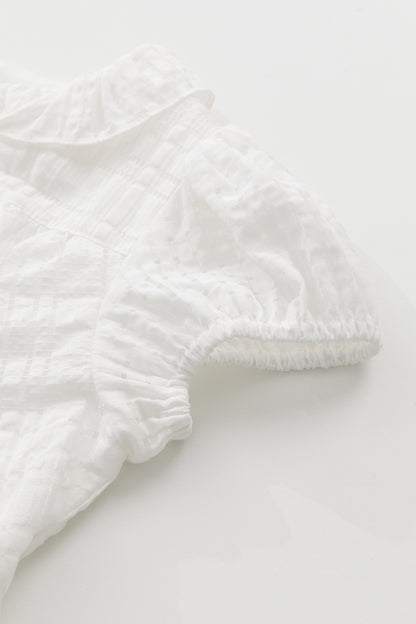 【預購】Luxury | 女童 Cotton Breeze 荷葉波浪 自然肌理棉麻洋裝