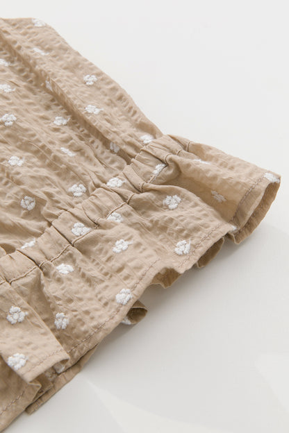 Luxury | 幼兒 Meadow 荷葉花朵刺繡上衣