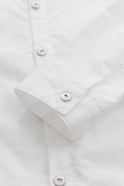 【預購】Main | 男童 Heritage Collar 立體剪裁小翻領 LOGO刺繡長袖襯衫 | 100％有機棉