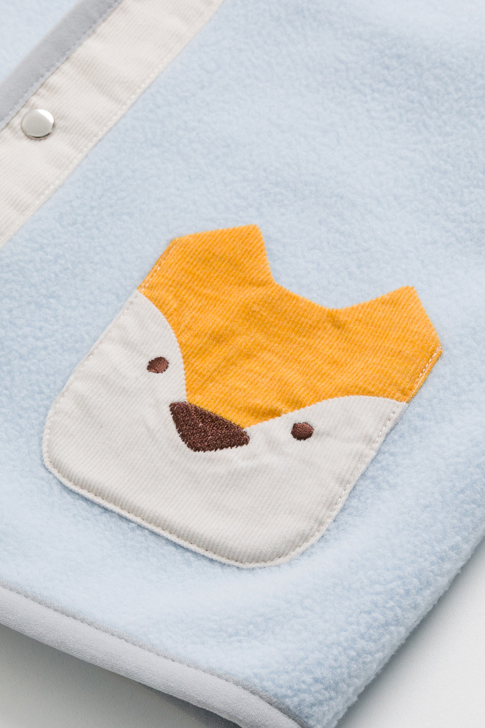 Luxury | 幼兒 Little Fox Wanderer 無領壓扣狐狸口袋長袖外套