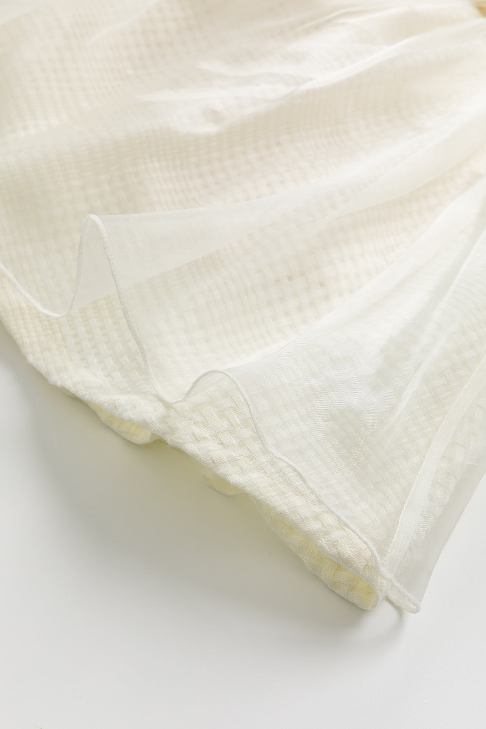 Luxury | 幼兒 Tulle Tale包屁洋裝 | 長袖花瓣 蝴蝶結 多層次