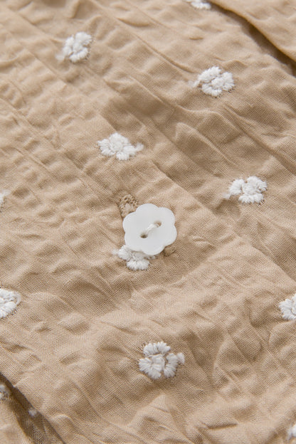 Luxury | 幼兒 Meadow 荷葉花朵刺繡上衣