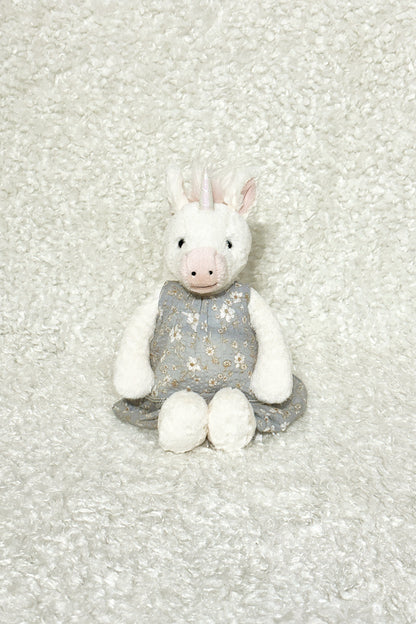 Jellycat | 玩偶衣 Floral 優雅繁花背心洋裝 | 小圓領 織帶 細摺