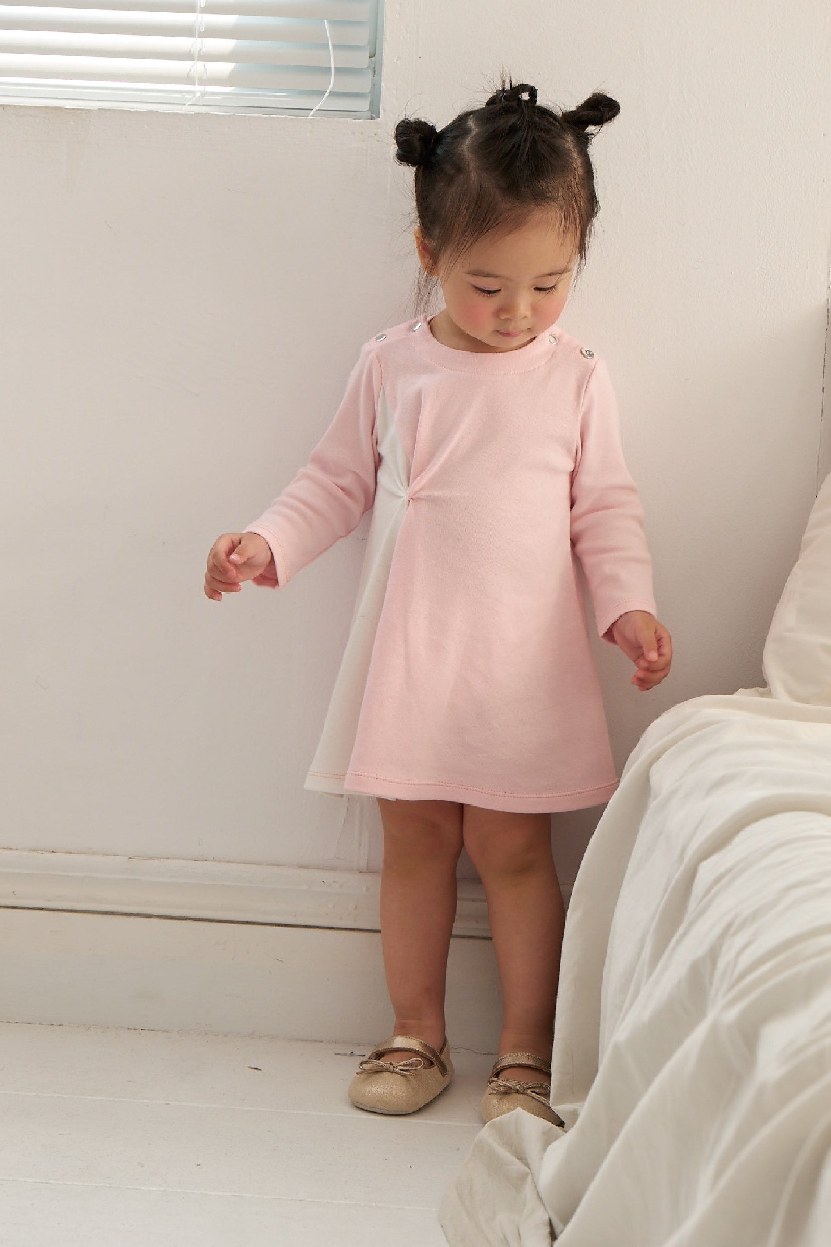 Main | Toddler Twisted Colorblock Dress | Twisted | 100% organic cotton