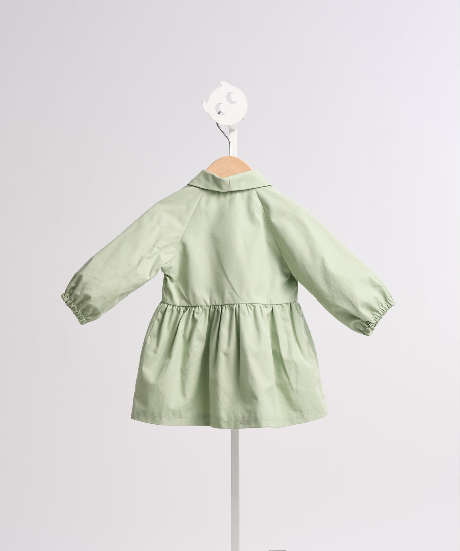Luxury | Toddler Star-Moon Collar Trench Coat | Loofah Collar