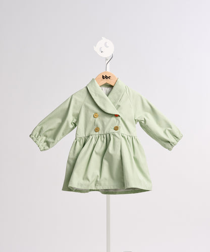 Luxury | Toddler Star-Moon Collar Trench Coat | Loofah Collar