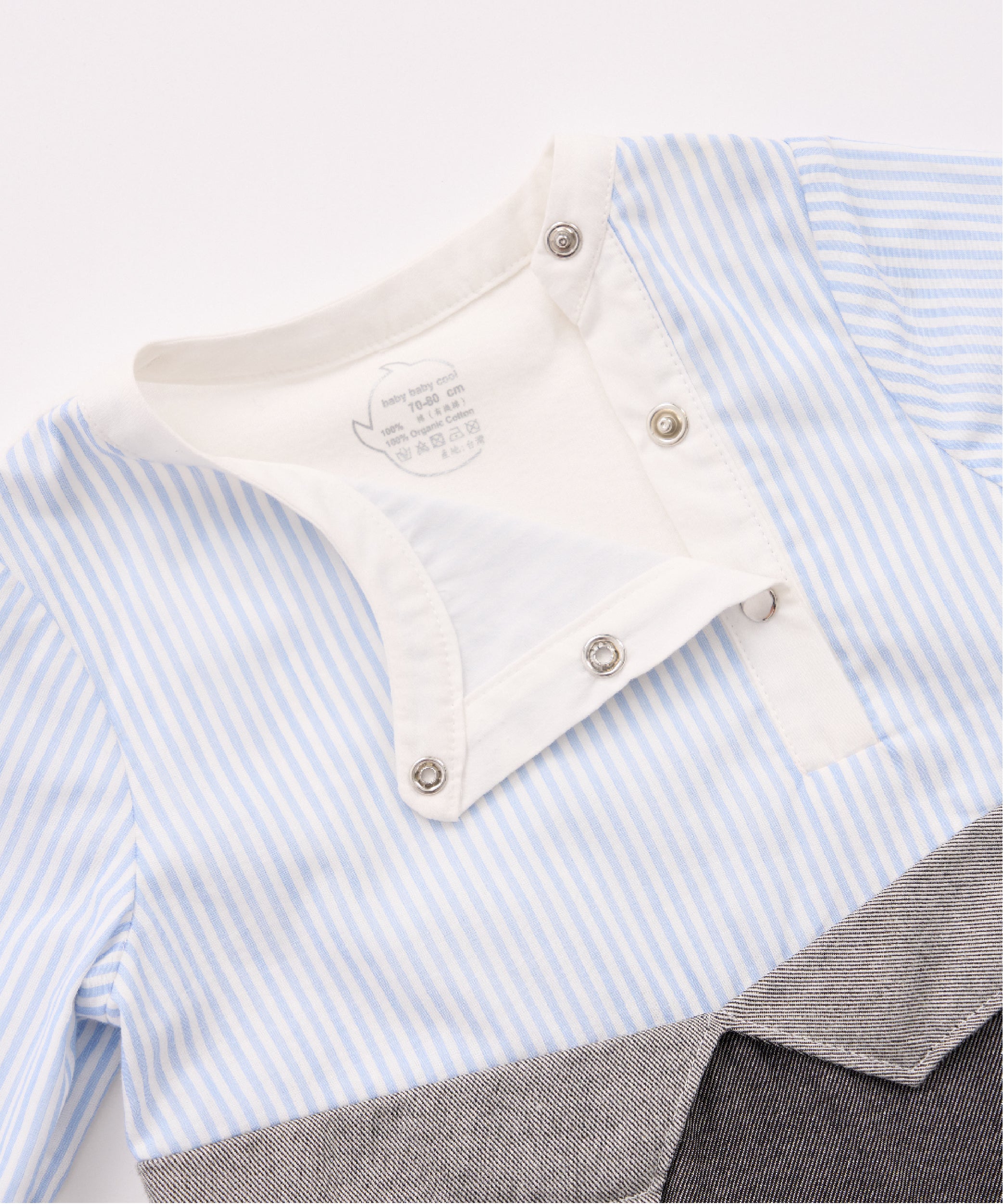Main | Toddler Princeton Bias Placket Bunny Romper | Paneled | 100% organic cotton