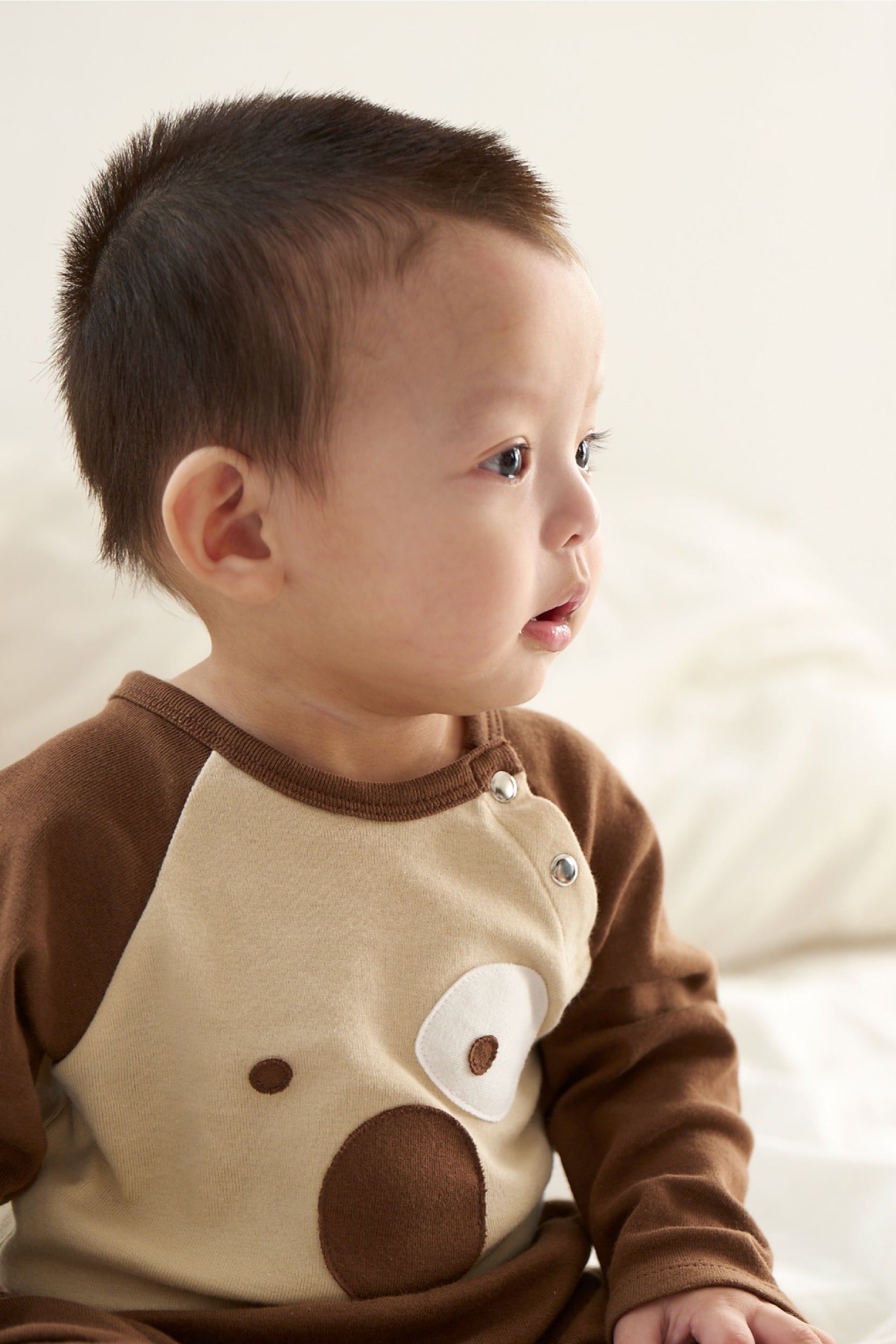 Main | Happy Face Series for Toddlers: Big Nose Dog Sweater | Animal Face | 100% Organic Cotton