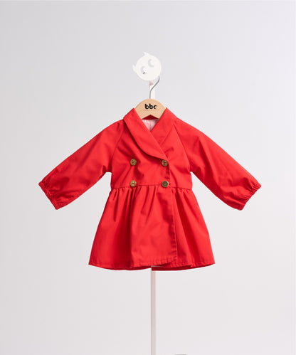 Luxury | Toddler Star-Moon Collar Trench Coat | Loofah Collar