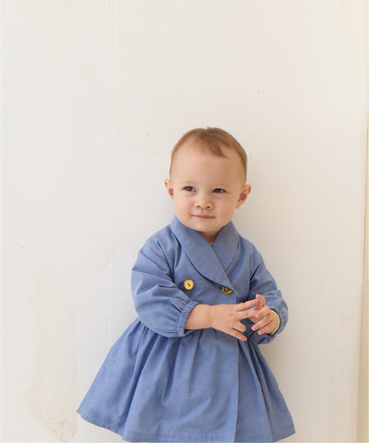 Luxury | Toddler Star-Moon Collar Trench Coat | Loofah Collar