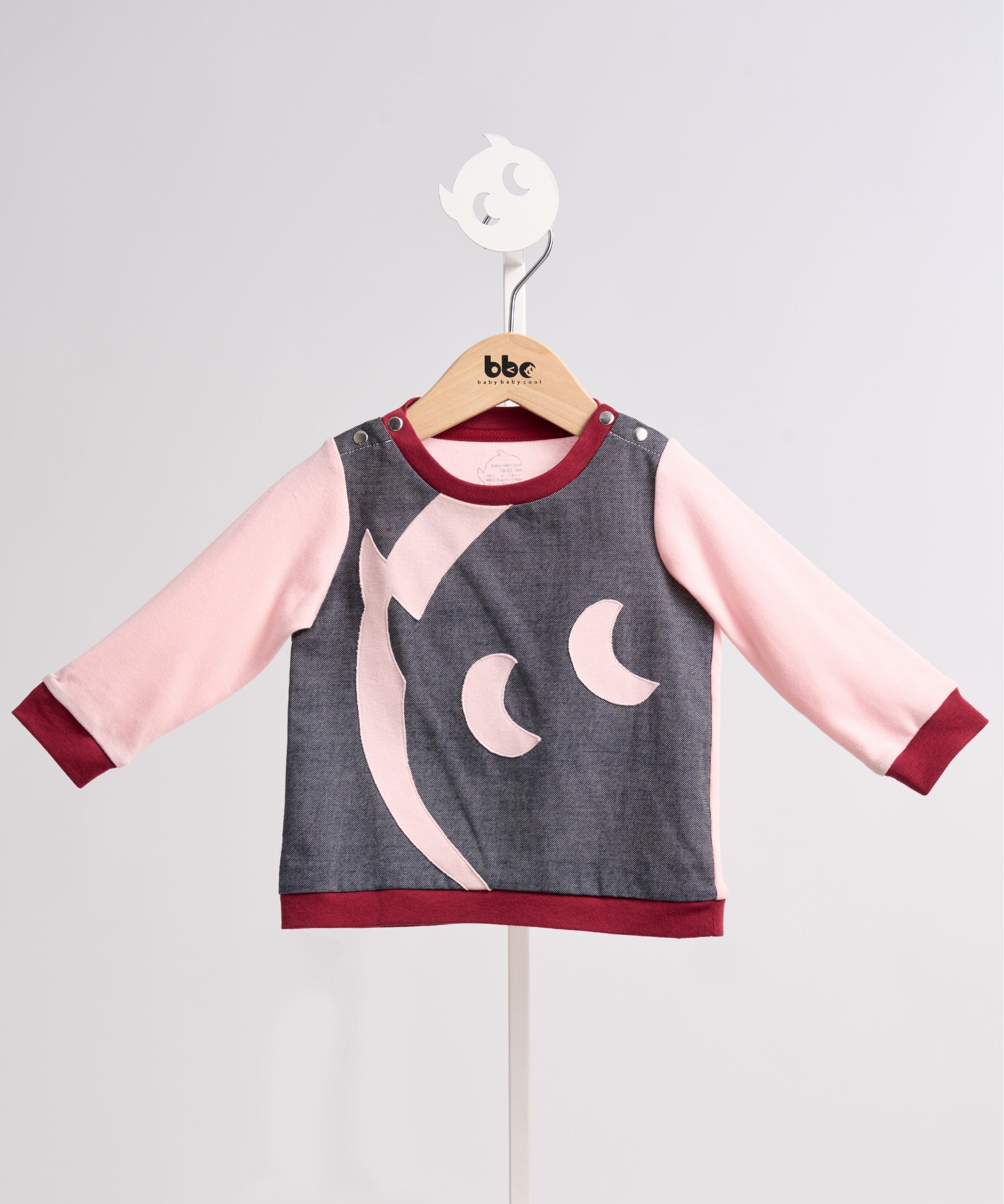 Main | Toddler bbc elf denim patchwork top | elf logo | 100% organic cotton