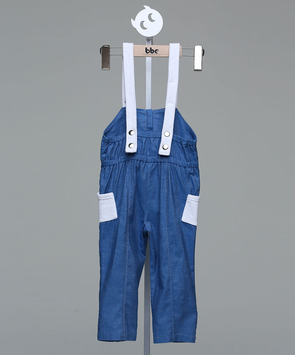 Color block personalized overalls