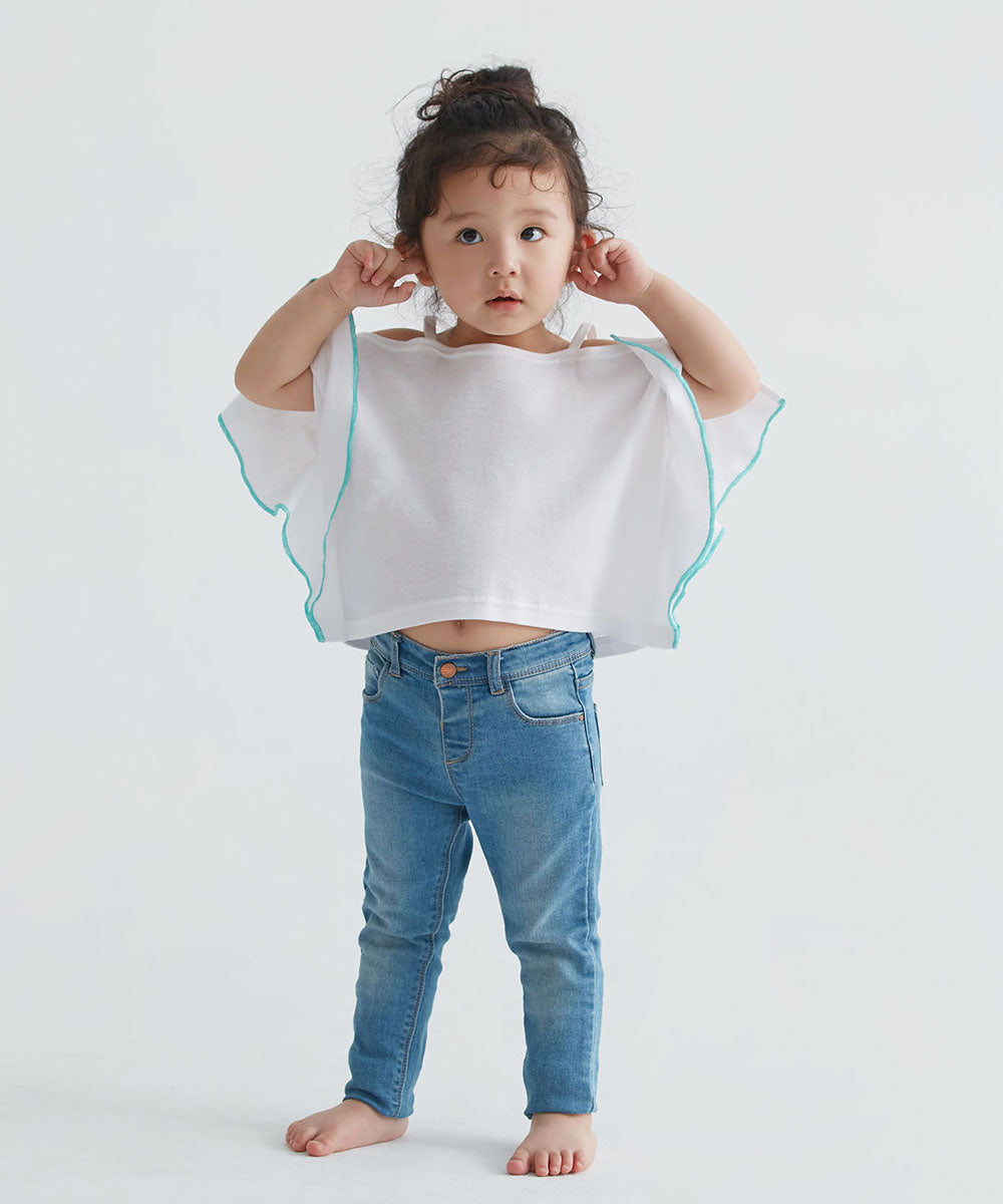 Main | Girls Off-the-shoulder Top | Off-the-shoulder Neck | 100% Organic Cotton