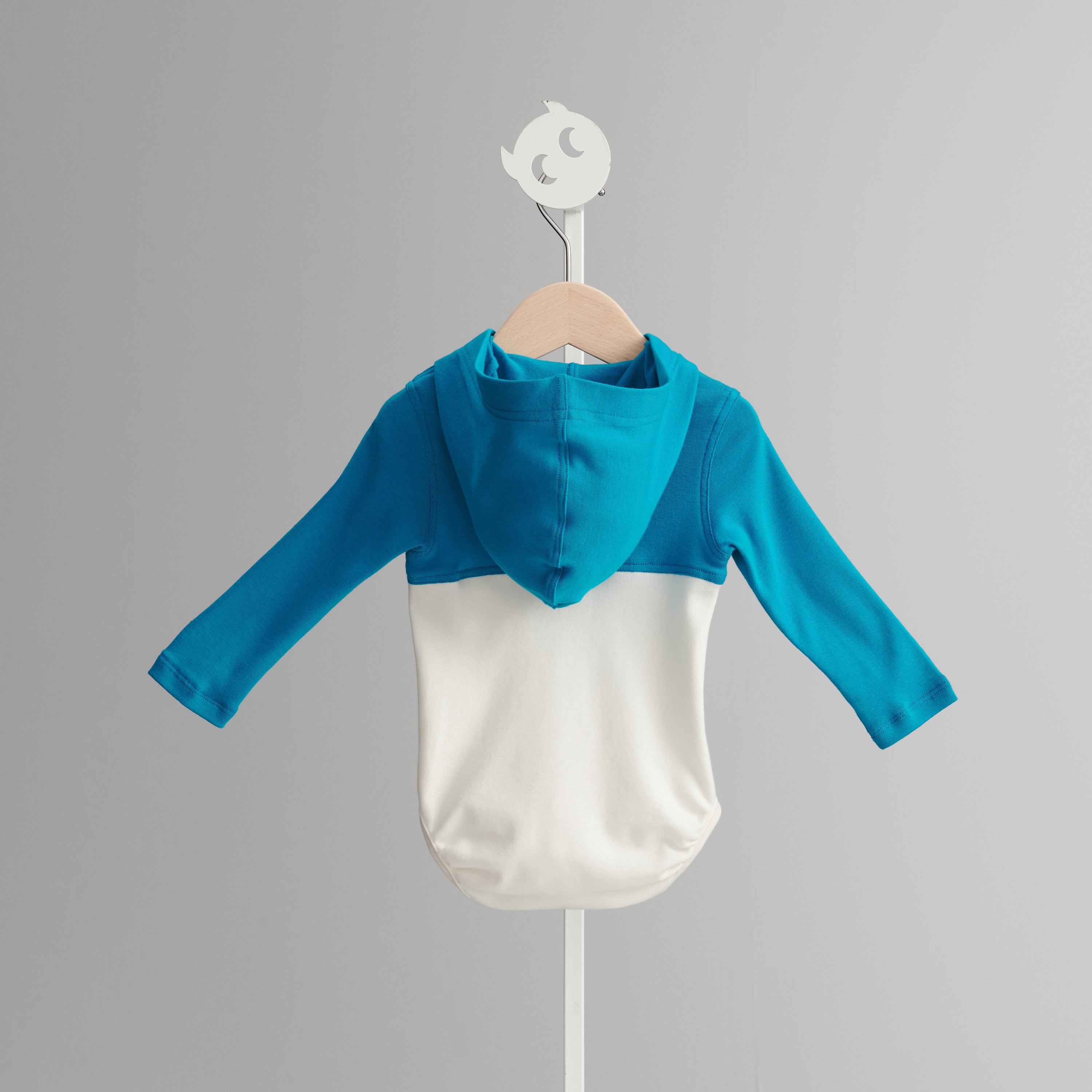 Main | Toddler sports hooded bodysuit | paneled | 100% organic cotton