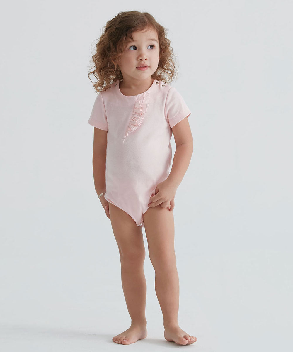 Main | Toddler ruffled front bodysuit | ruffled waves | 100% organic cotton