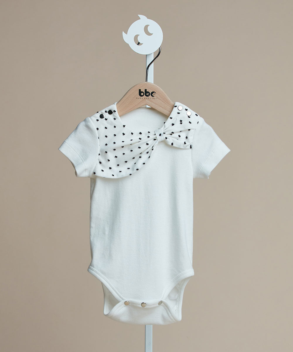 Main | Toddler Hepburn Series - Scarf Bodysuit | Bow | 100% organic cotton