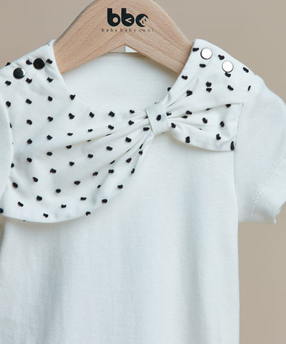 Main | Toddler Hepburn Series - Scarf Bodysuit | Bow | 100% organic cotton
