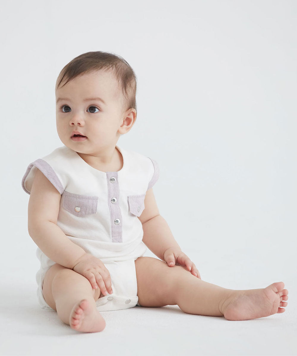 Main | 幼兒 法式條紋雙口袋包屁衣 | 拼接 | 100% 有機棉