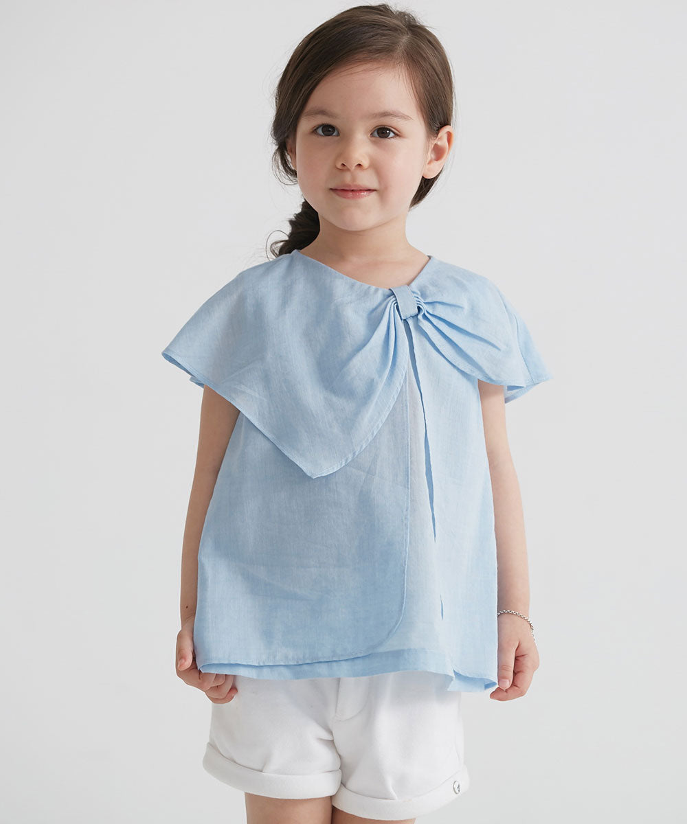 The gift series- blue bow top
