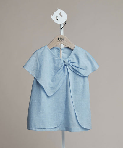 The gift series- blue bow top